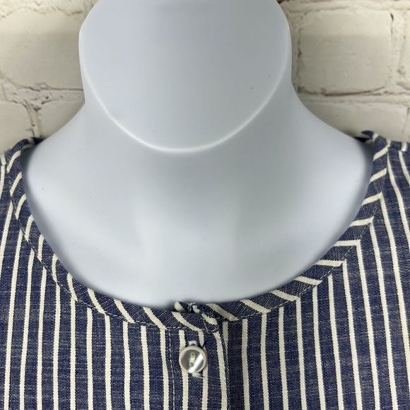 Cooper key little girls jumper white and blue striped size M - Picture 3 of 8